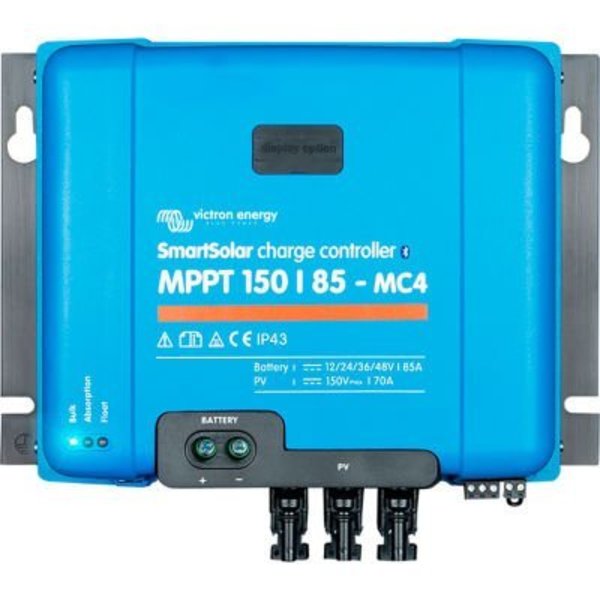 Inverters R Us Victron Energy SmartSolar Charge Controller, MPPT 150V/85-MC4 Connection VE.Can, Blue, Aluminum SCC115085511